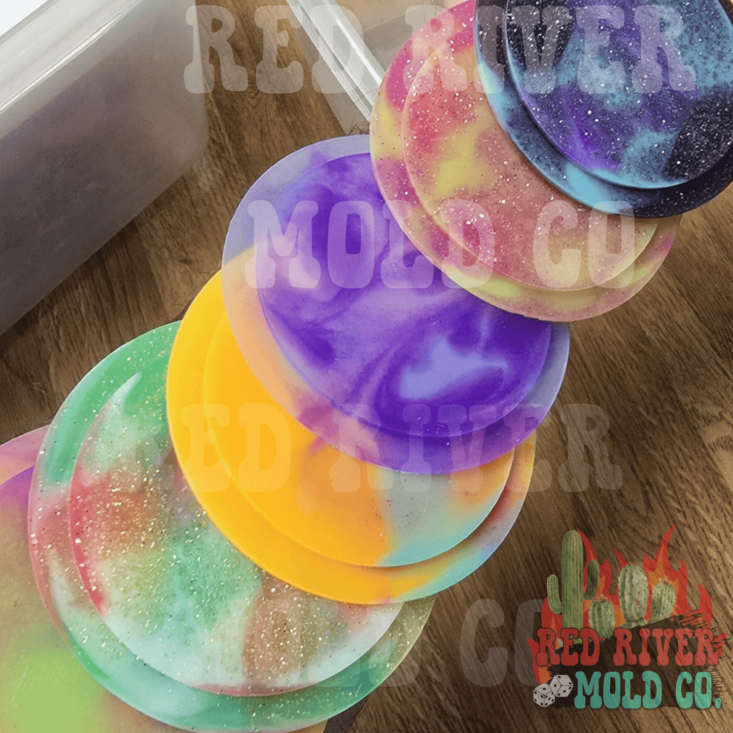 2.5 in cardstock space in a 3 in round, 3 in Round Mold Insert - Red River Mold Co