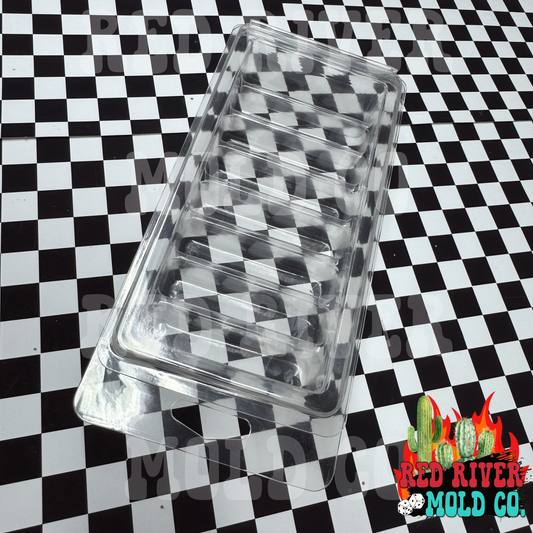 8 cavity wax clamshell