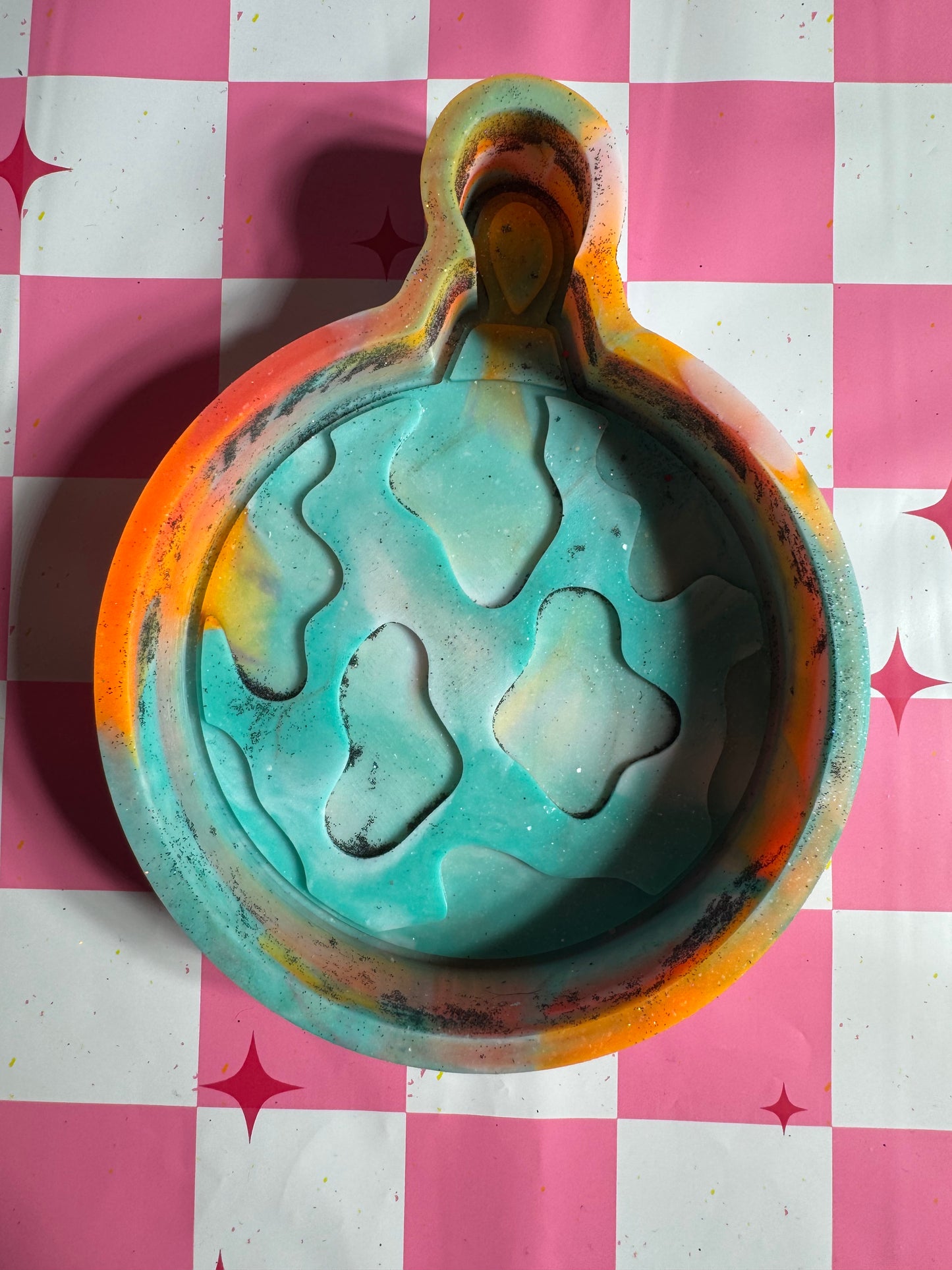 Cowprint Ornament Destash Silicone Freshie Mold