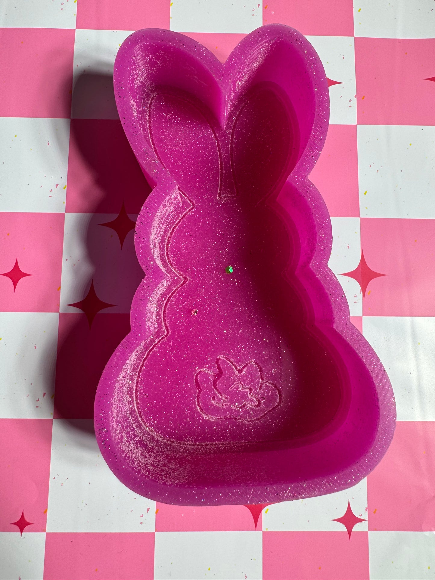 Plain Bunny with a bow Destash Silicone Freshie Mold