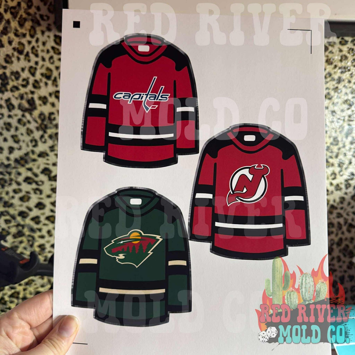 ABC Molds Hockey Jersey cardstock grab bag - Red River Mold Co
