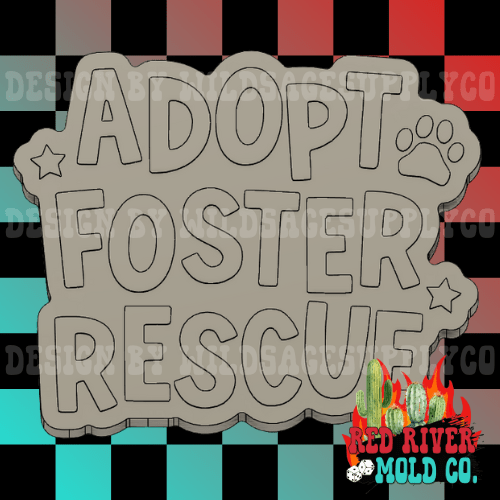 Adopt Foster Rescue Silicone Freshie Mold - Red River Mold Co