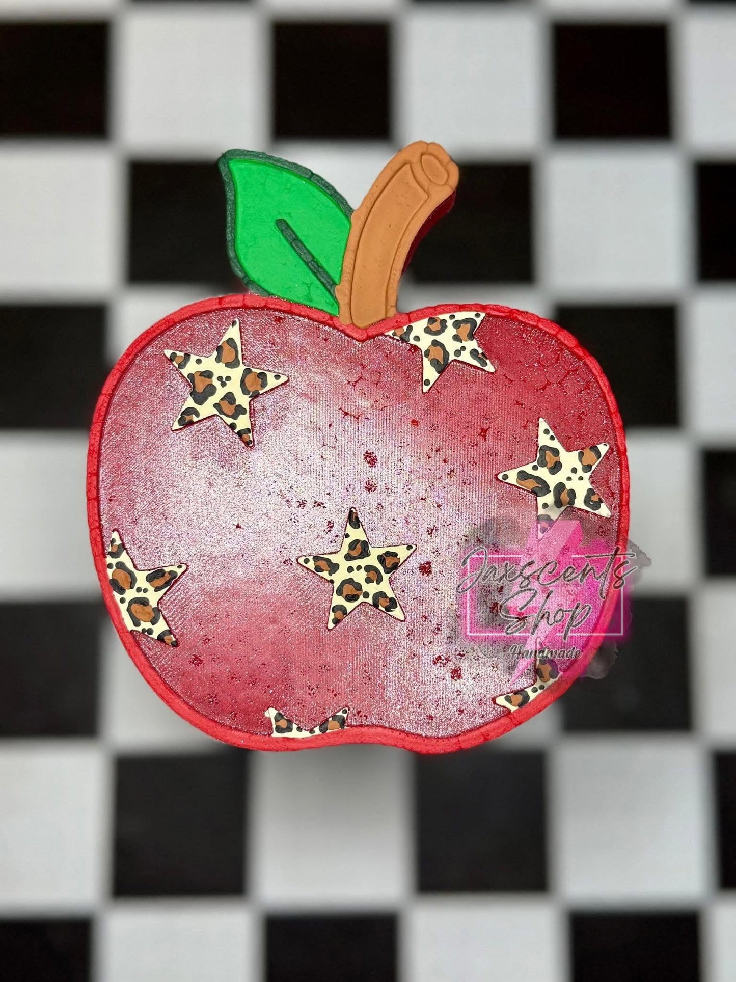Apple With Stars Silicone Freshie Mold (COPYRIGHT PROTECTED) - Red River Mold Co