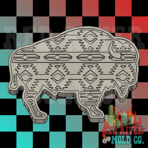Aztec Buffalo Silicone Freshie Mold - Red River Mold Co