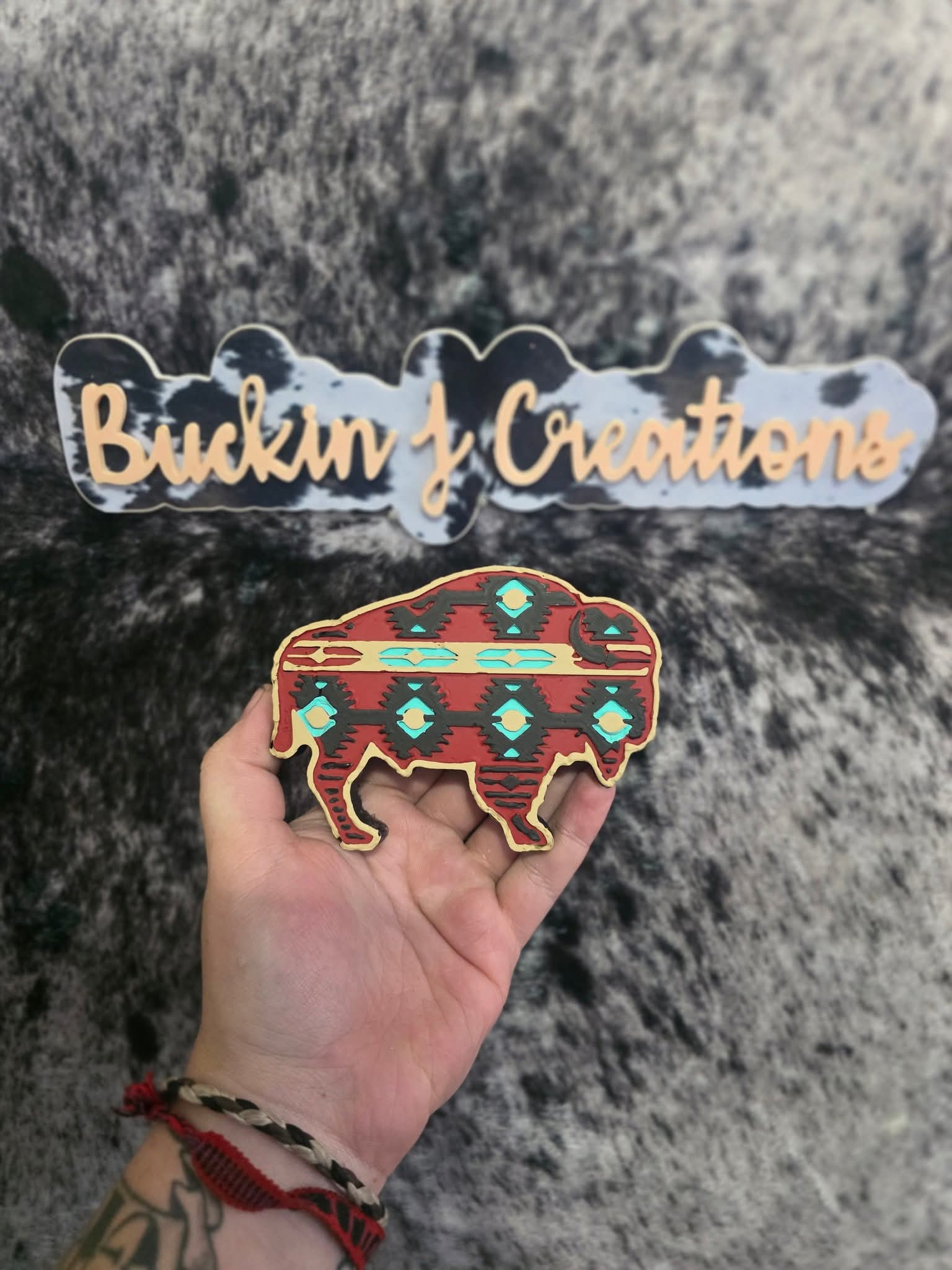 Aztec Buffalo Silicone Freshie Mold - Red River Mold Co