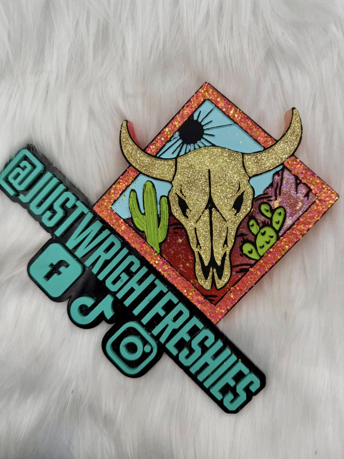 Aztec Desert Bull Skull Silicone Freshie Mold - Red River Mold Co