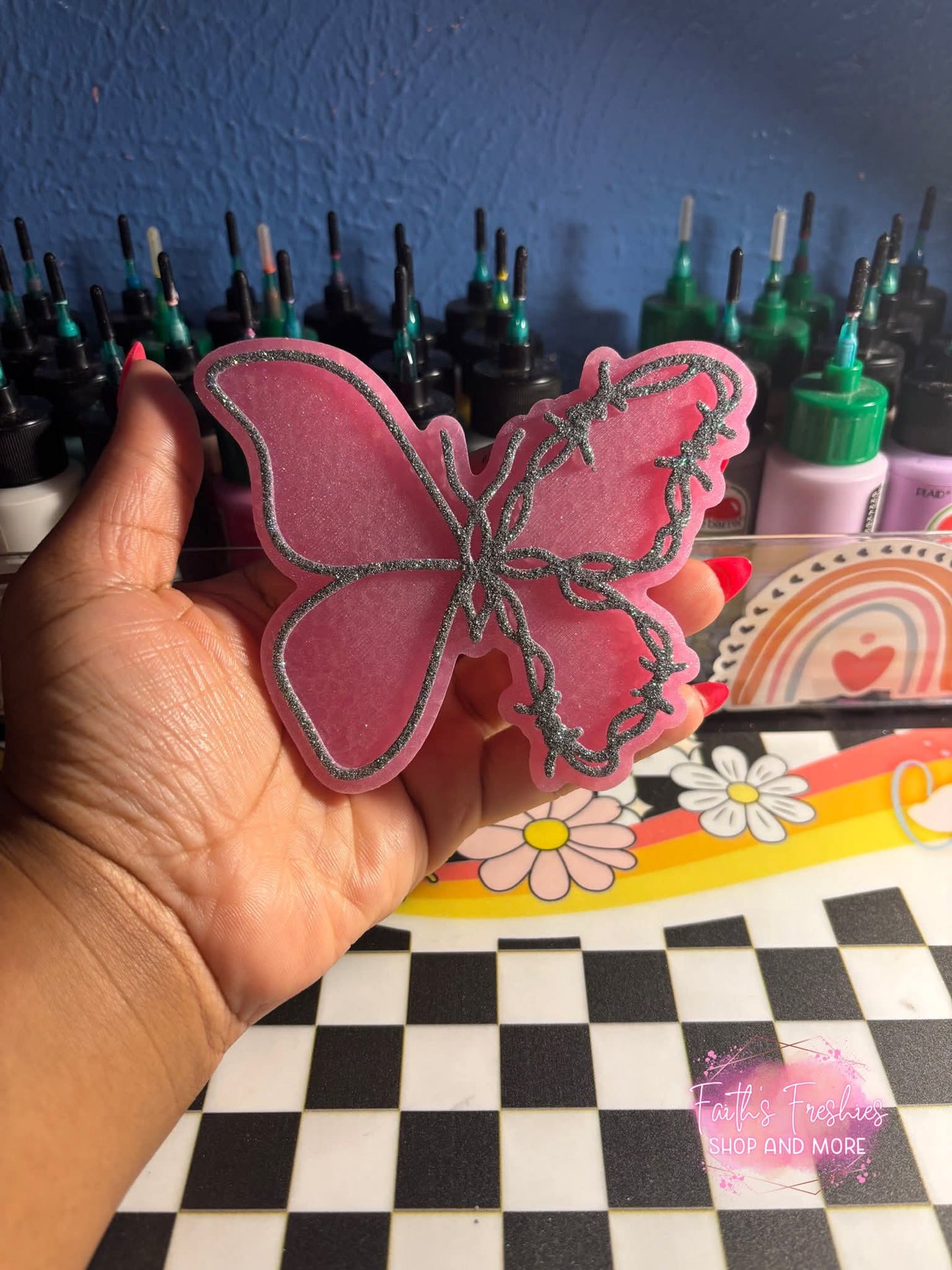 Barbwire Butterfly Silicone Freshie Mold (RRMC Exclusive) - Red River Mold Co