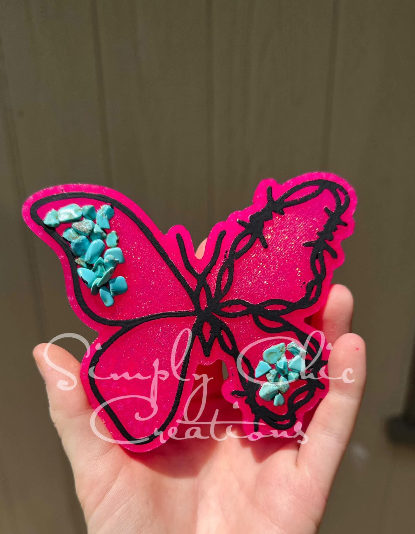 Barbwire Butterfly Silicone Freshie Mold (RRMC Exclusive) - Red River Mold Co