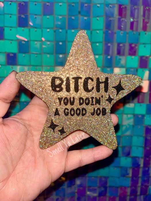Bitch you doin a good job star Silicone Freshie Mold - Red River Mold Co