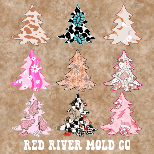 Blank Christmas Tree mold & cardstock bundle - Red River Mold Co