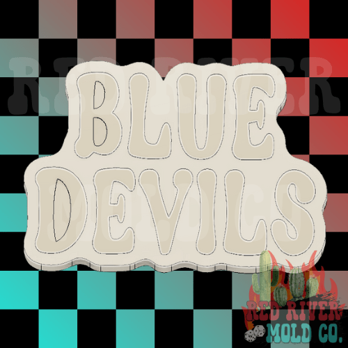 Blue Devils Silicone Freshie Mold - Red River Mold Co