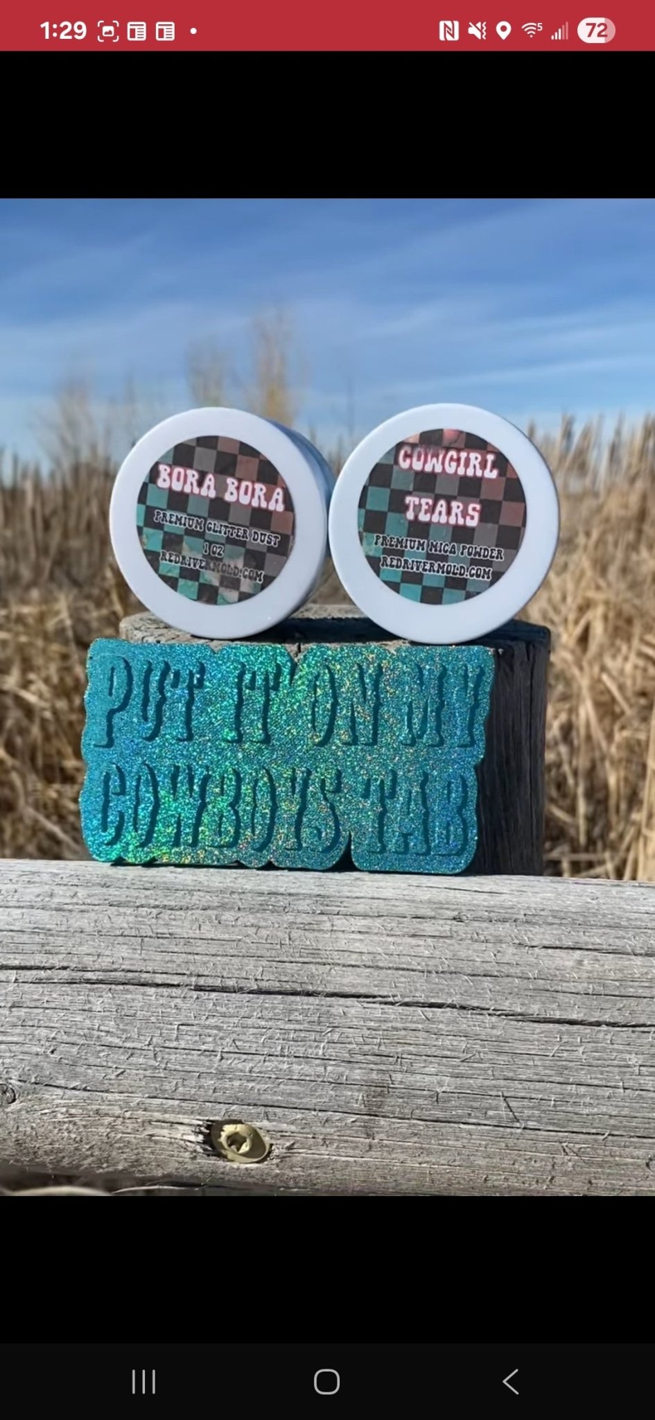 Bora Bora Premium Ultra Fine Glitter Dust (1/500) Holographic - Red River Mold Co