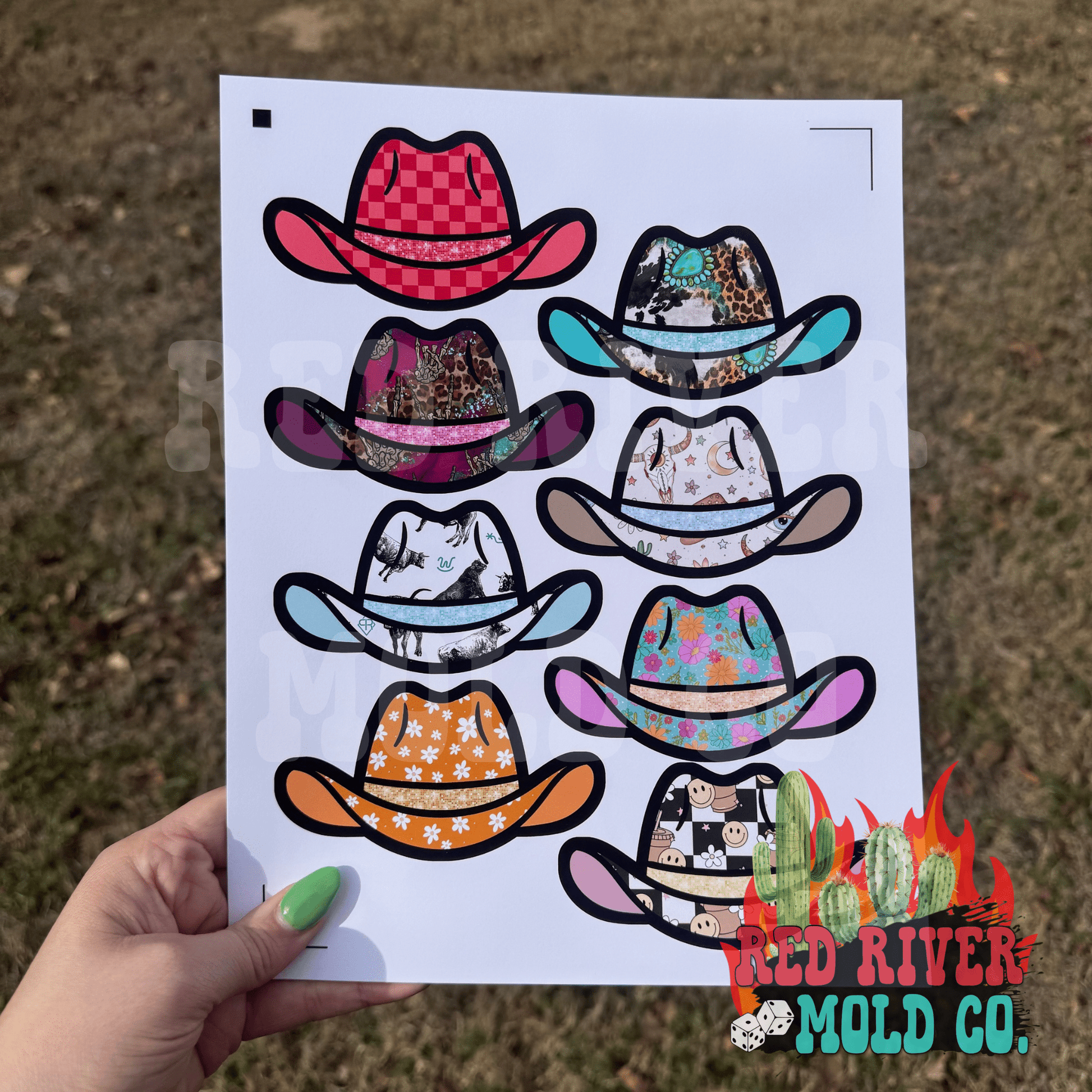 Bossy Boots Astronaut Space Cowboy cardstock grab bag - Red River Mold Co