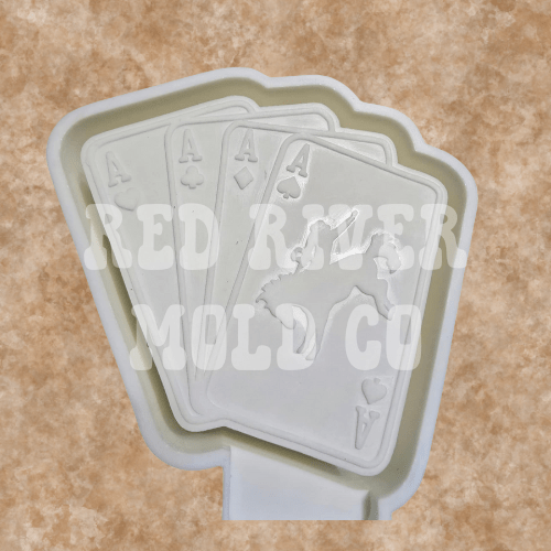 Bronc Rider Western Deck of Cards Silicone Freshie Mold - Red River Mold Co