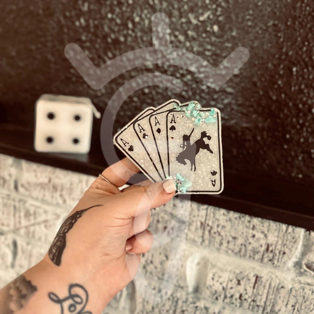 Bronc Rider Western Deck of Cards Silicone Freshie Mold - Red River Mold Co