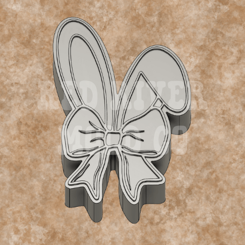Bunny Ears with a Bow Silicone Freshie Mold - Red River Mold Co