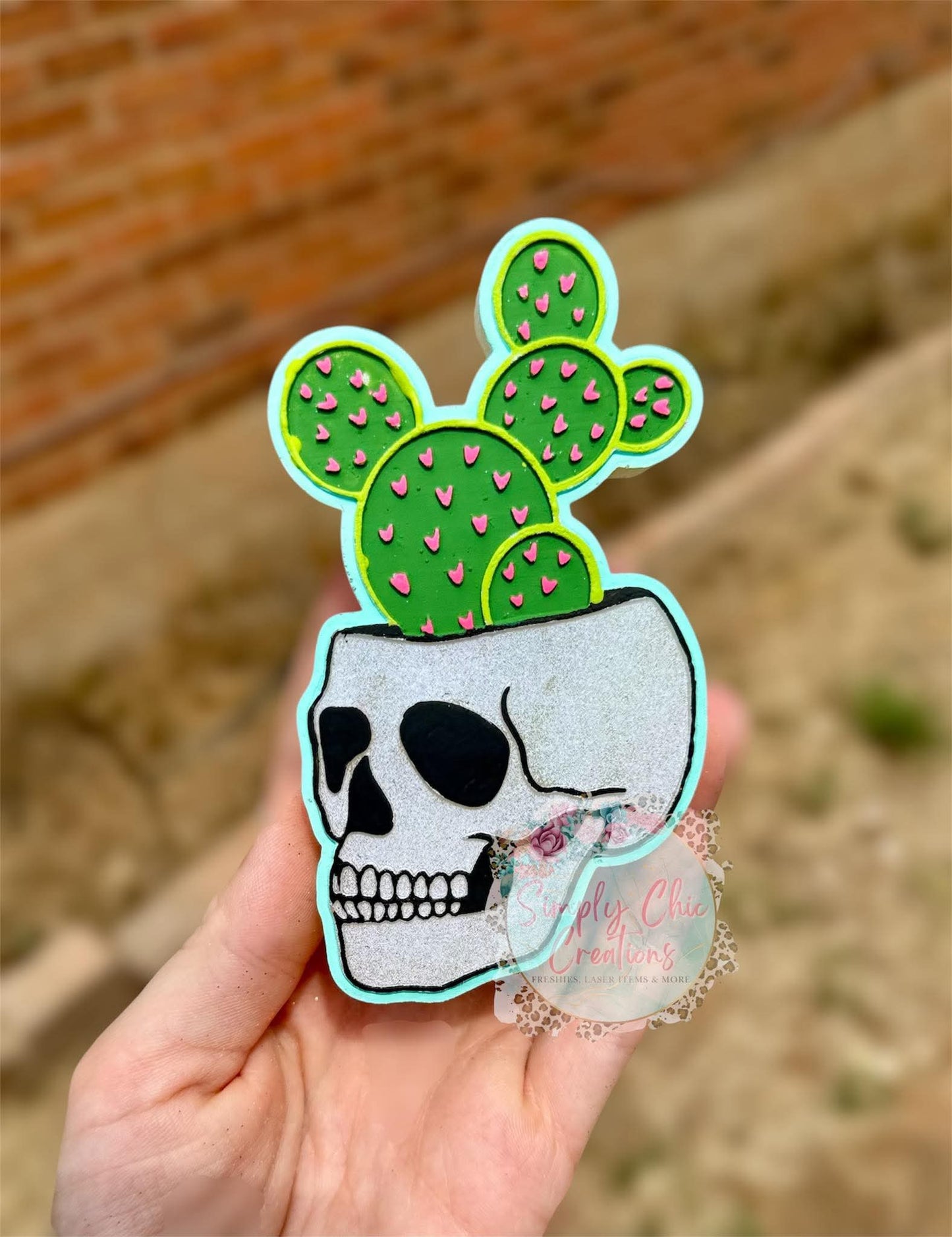 Cactus Skull Pot Silicone Freshie Mold - Red River Mold Co