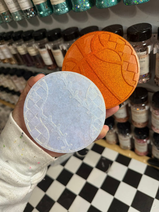 Checkered Baseball / Softball 4 in Round Mold Insert - Red River Mold Co