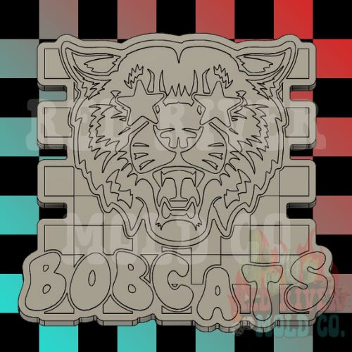Checkered Bobcats With Star Eyes Silicone Freshie Mold - Red River Mold Co