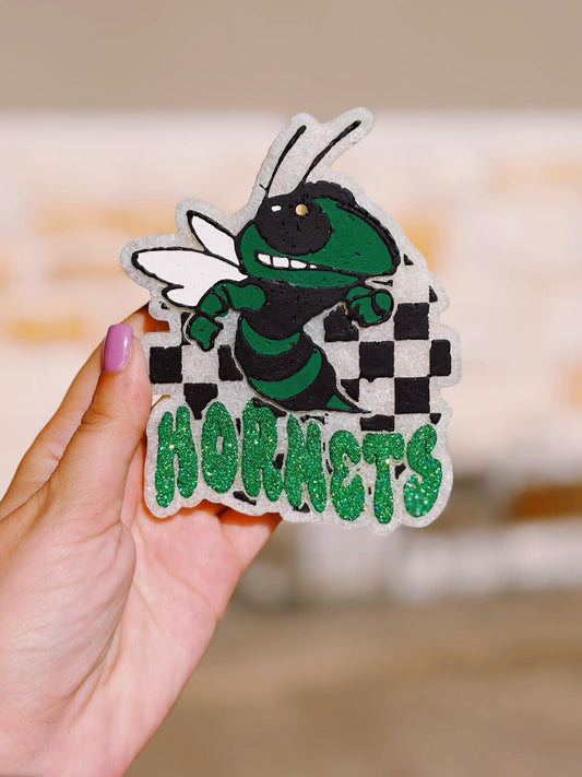 Checkered Hornets Mascot Silicone Freshie Mold RRMC Exclusive - Red River Mold Co