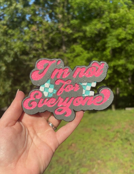 Checkered I'm not for everyone Silicone Freshie Mold - Red River Mold Co