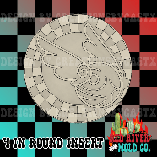 Checkered Snitch 4 in Round Mold Insert - Red River Mold Co