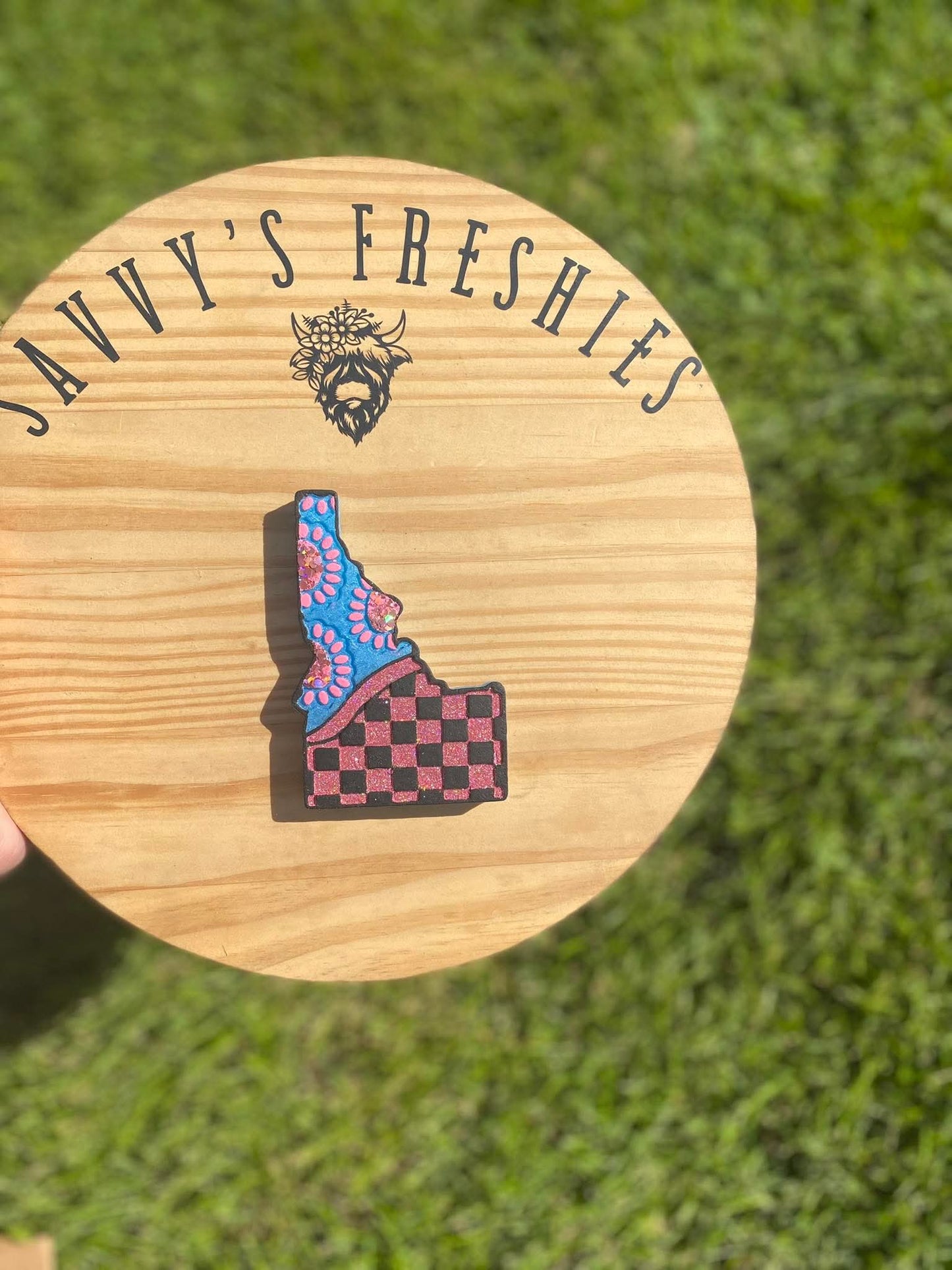 Checkered Squash Blossom Idaho Silicone Freshie Mold - Red River Mold Co