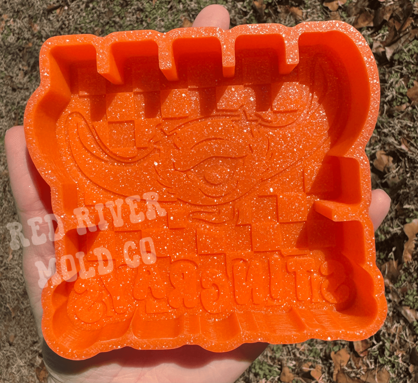 Checkered Star Eye Stringrays Mascot Silicone Freshie Mold RRMC Exclusive - Red River Mold Co