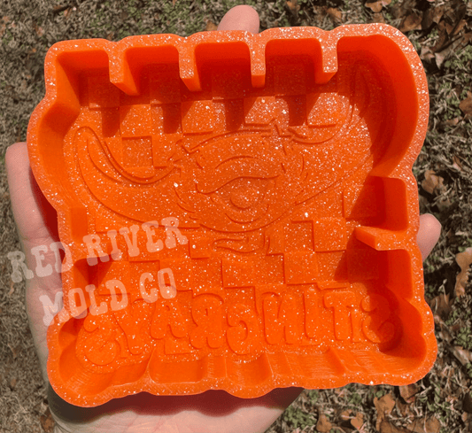 Checkered Star Eye Stringrays Mascot Silicone Freshie Mold RRMC Exclusive - Red River Mold Co