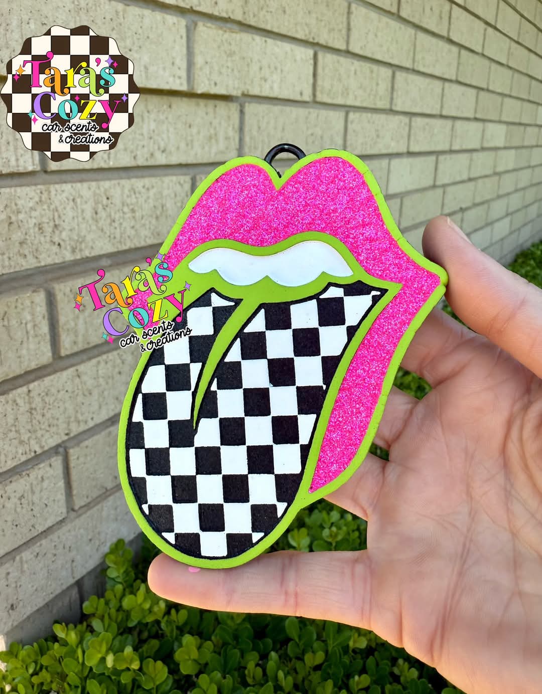 Checkered Tongue Silicone Freshie Mold - Red River Mold Co