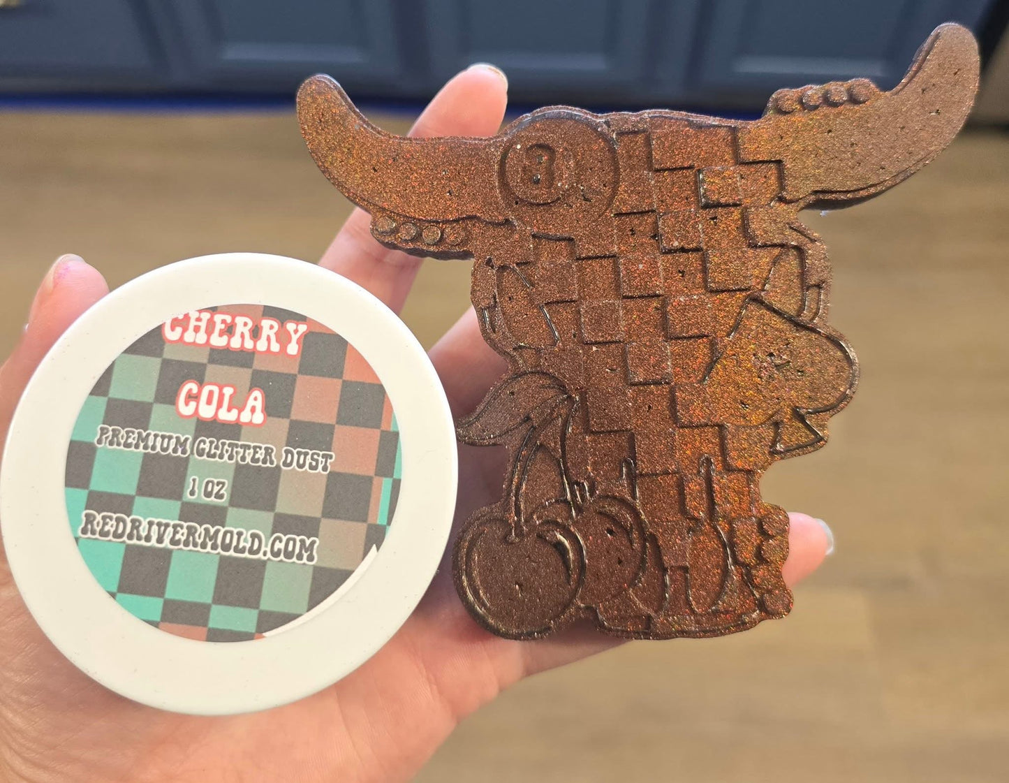 Cherry Cola Premium Ultra Fine Glitter Dust (1/500) Holographic - Red River Mold Co