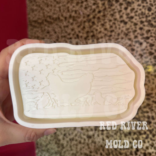 Chicken Flag Silicone Freshie Mold - Red River Mold Co