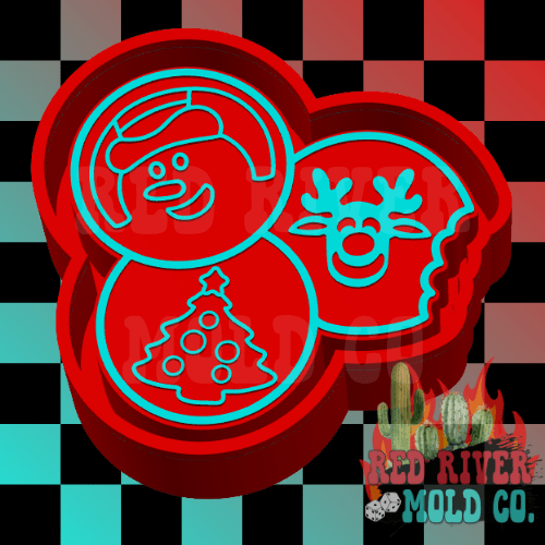 Christmas Cookies Silicone Freshie Mold (AGS Mold) - Red River Mold Co