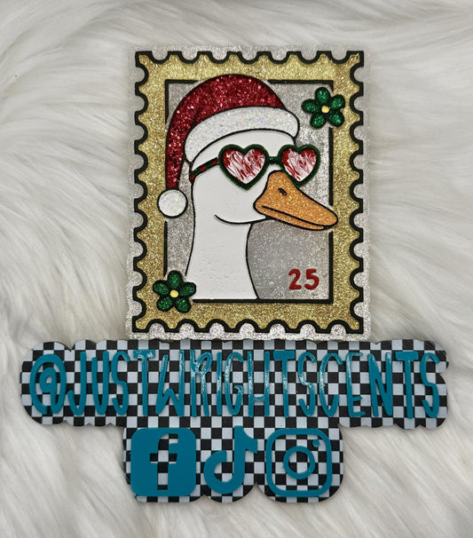 Christmas Winter Goose Stamp Silicone Freshie Mold - Red River Mold Co