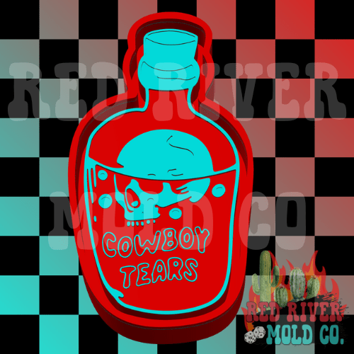 Cowboy Tears Bottle Silicone Freshie Mold - Red River Mold Co