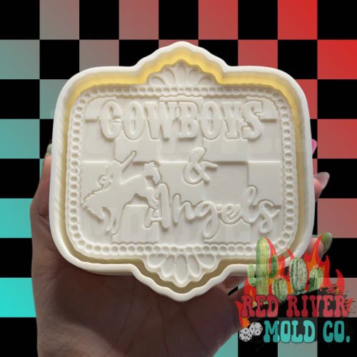 Cowboy's & Angels Silicone Freshie Mold - Red River Mold Co