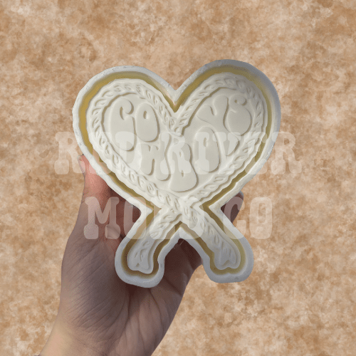Cowboys Rope Heart Silicone Freshie Mold - Red River Mold Co