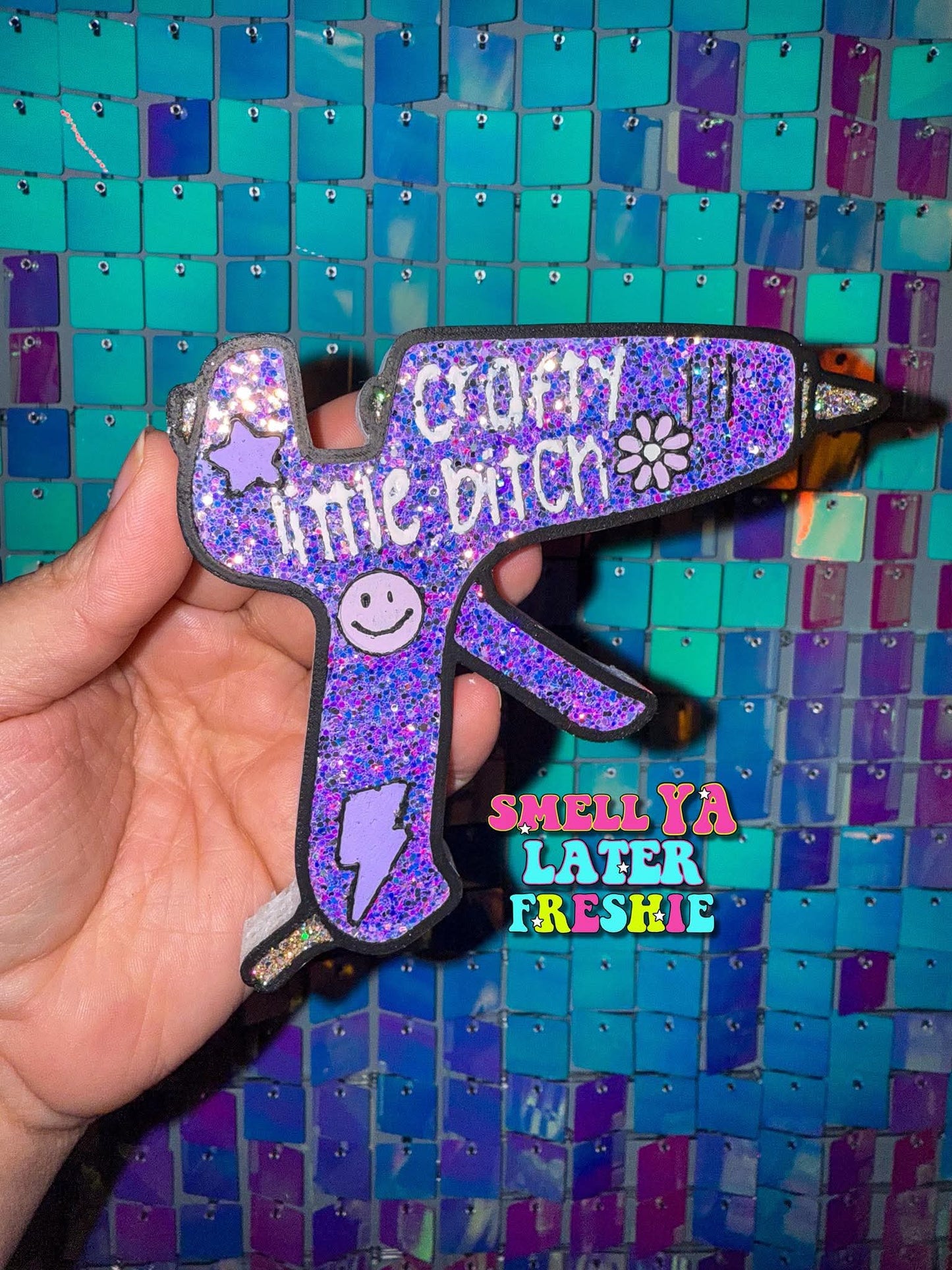 Crafty Little Bitch Hot Glue Gun Silicone Freshie Mold - Red River Mold Co
