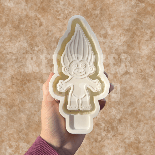 Cute Troll Doll Silicone Freshie Mold - Red River Mold Co