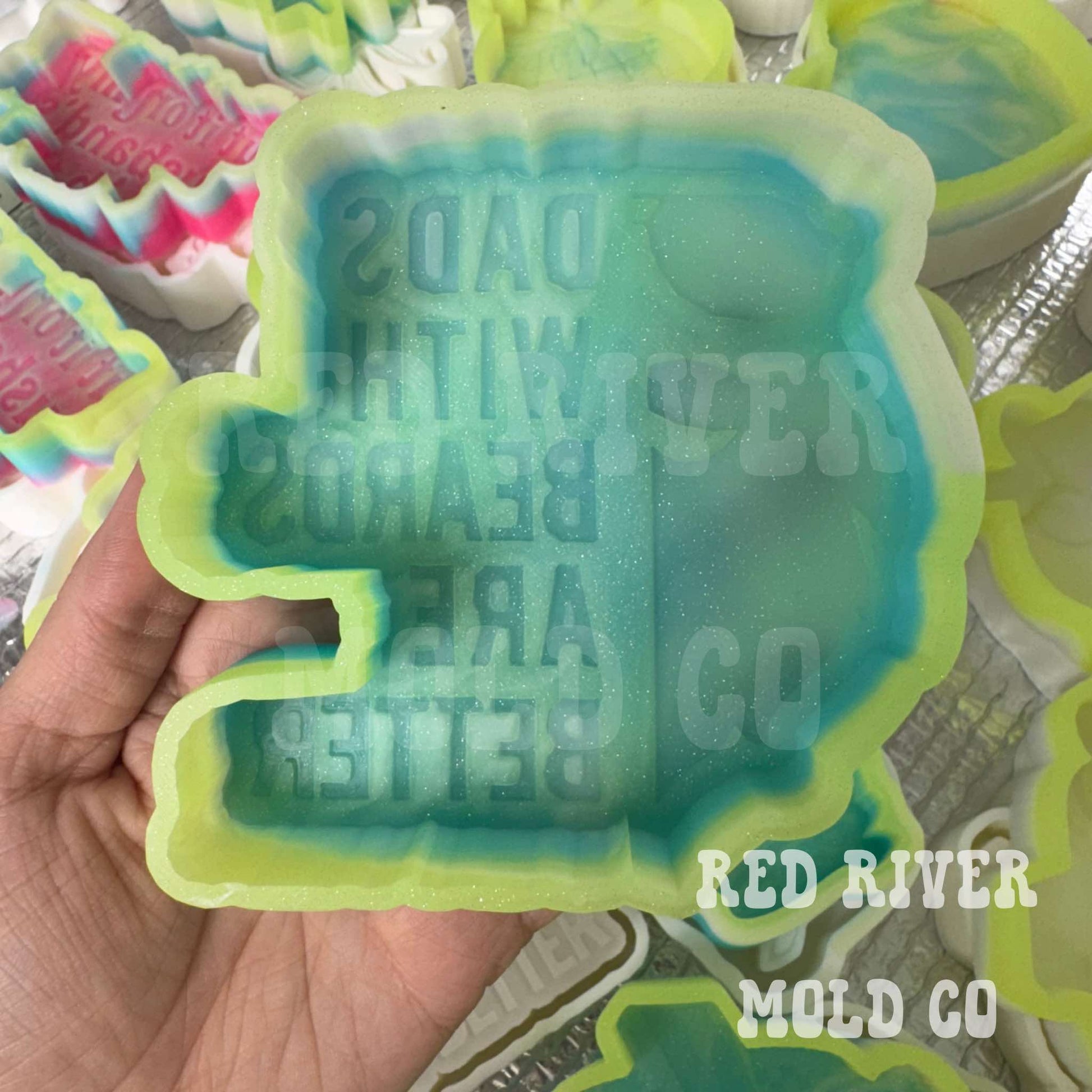 Dad's With Beards Are Better Silicone Freshie Mold - Red River Mold Co