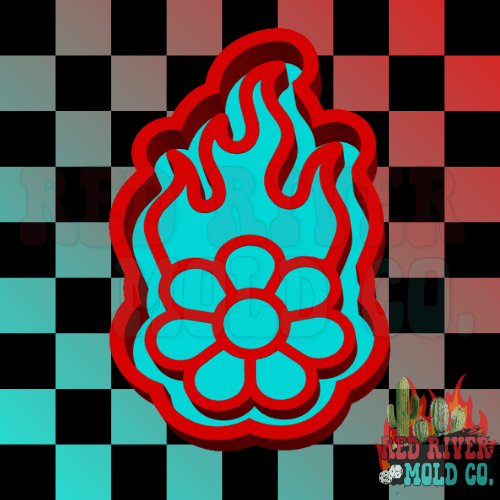 Daisy On Fire Silicone Freshie Mold (AGS Mold) - Red River Mold Co