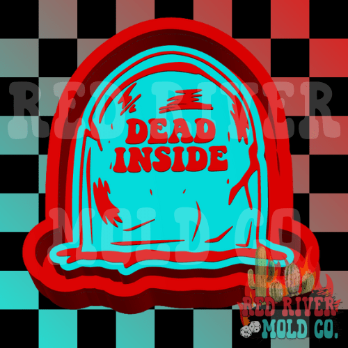 Dead Inside Grave Stone Silicone Freshie Mold - Red River Mold Co