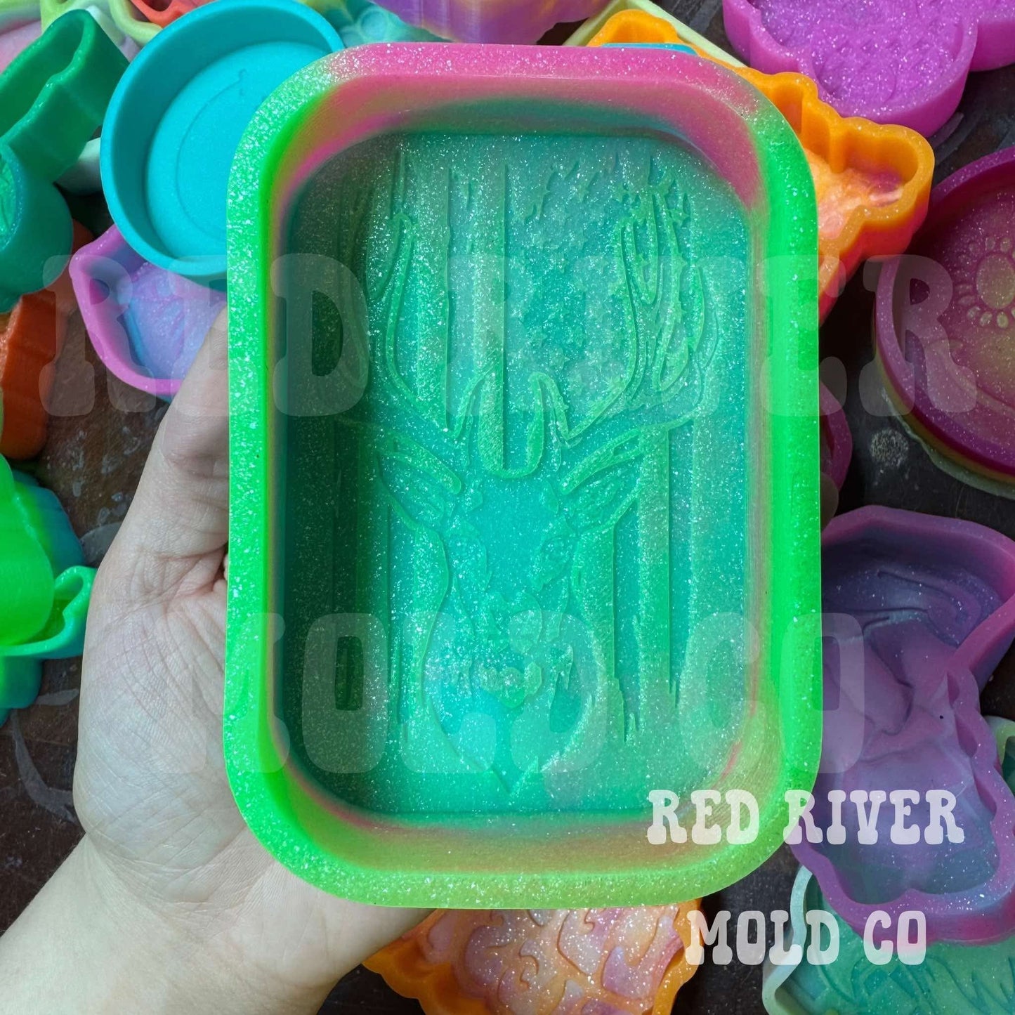 Deer Flag Silicone Freshie Mold - Red River Mold Co