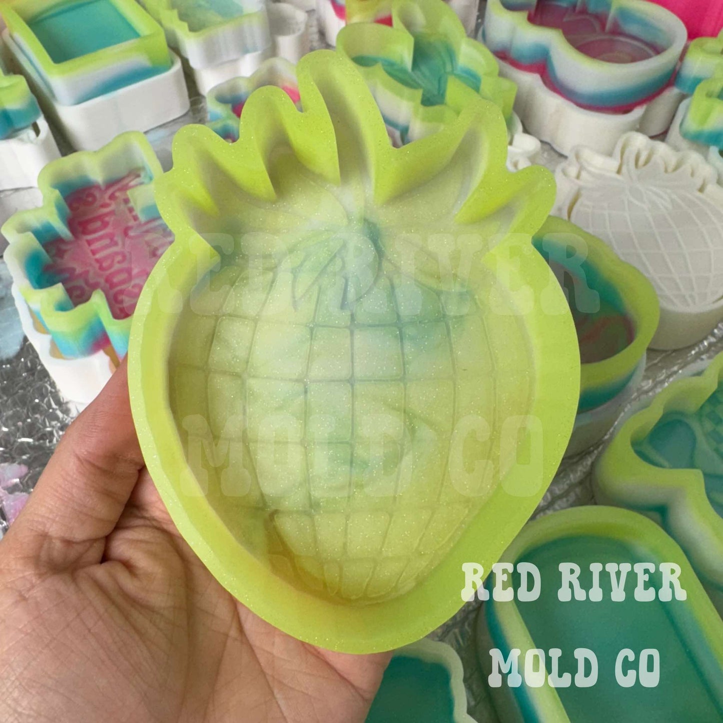 Disco Strawberry Silicone Freshie Mold - Red River Mold Co