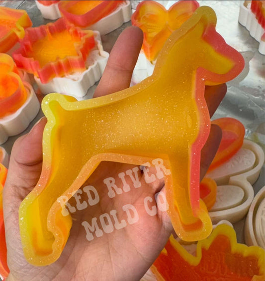 Doberman Dog Silicone Freshie Mold - Red River Mold Co