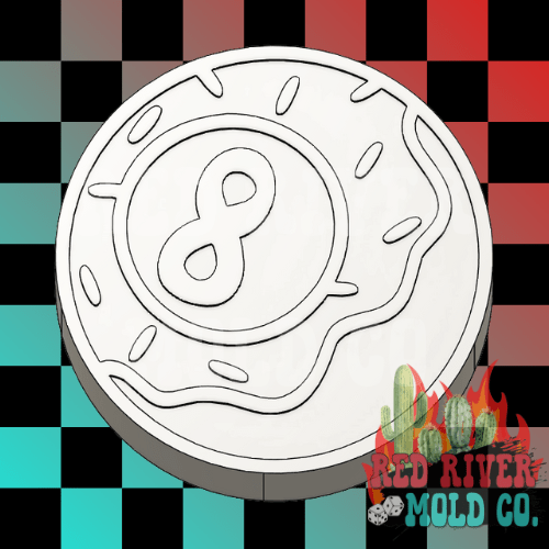 Donut 8 Ball Silicone Freshie Mold - Red River Mold Co