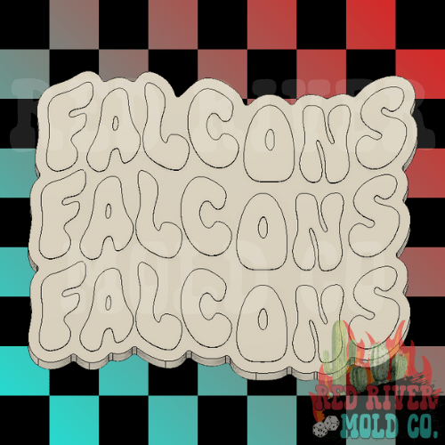 FALCONS X3 Silicone Freshie Mold - Red River Mold Co