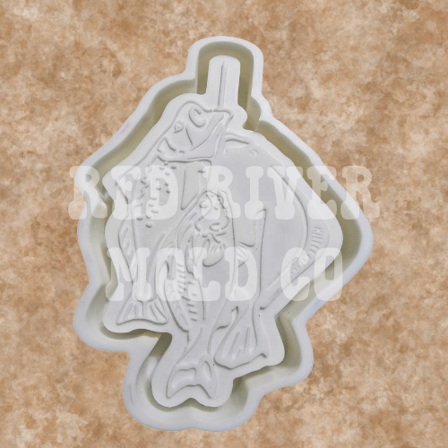 Fish on a Stringer Silicone Freshie Mold - Red River Mold Co