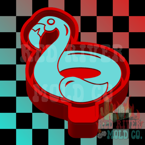 Flamingo Pool Floatie Silicone Freshie Mold - Red River Mold Co