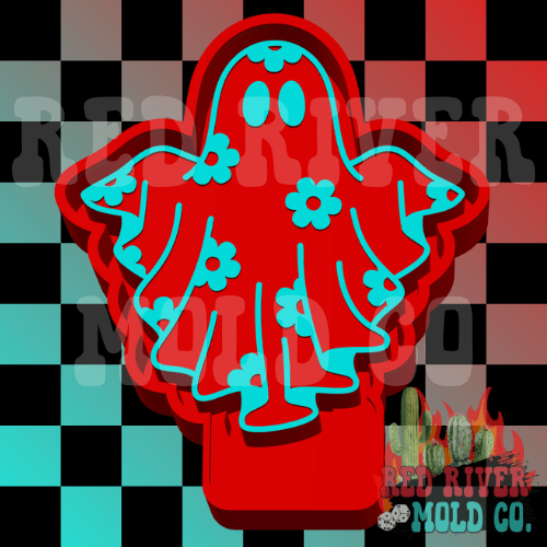 Floral Ghost Silicone Freshie Mold - Red River Mold Co